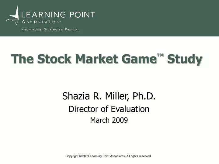 the stock market game study