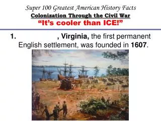 Super 100 Greatest American History Facts Colonization Through the Civil War