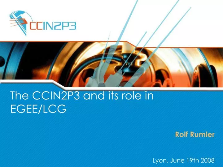 the ccin2p3 and its role in egee lcg