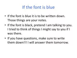 If the font is blue