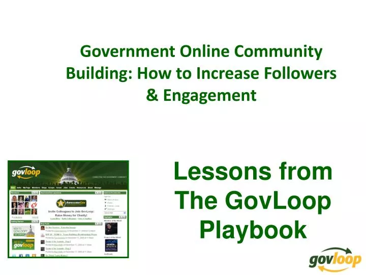 government online community building how to increase followers engagement
