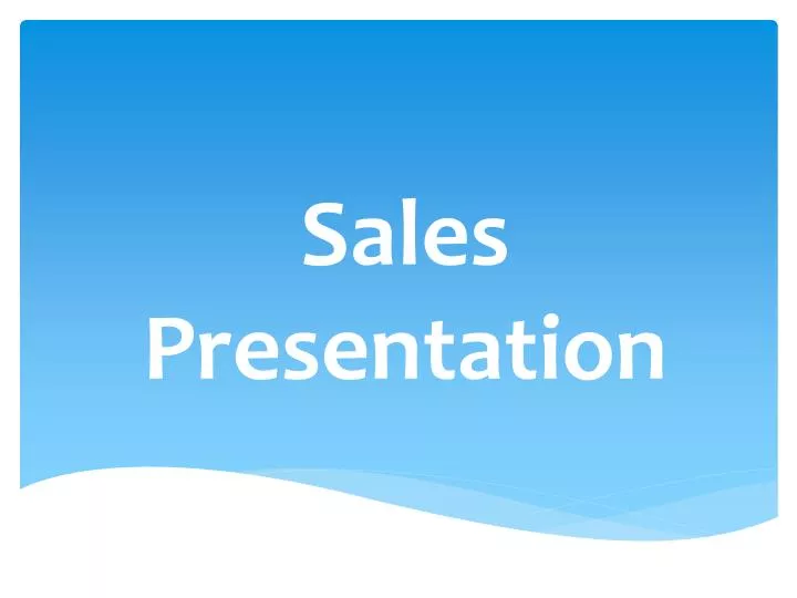 sales presentation