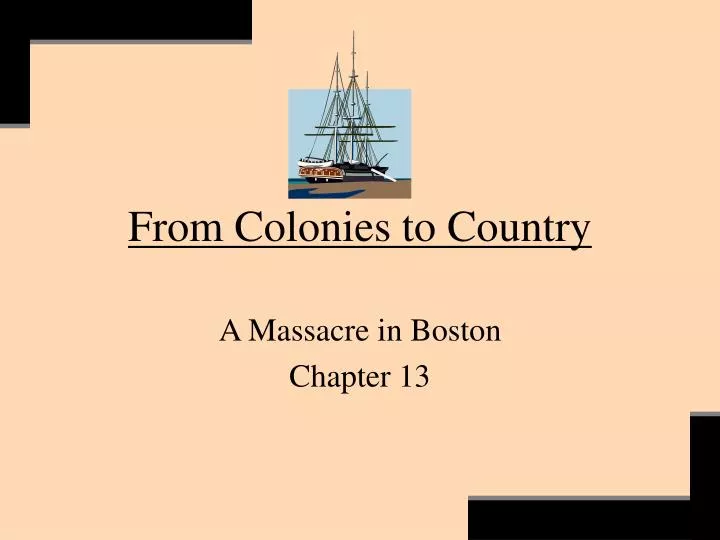 from colonies to country