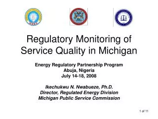 Regulatory Monitoring of Service Quality in Michigan