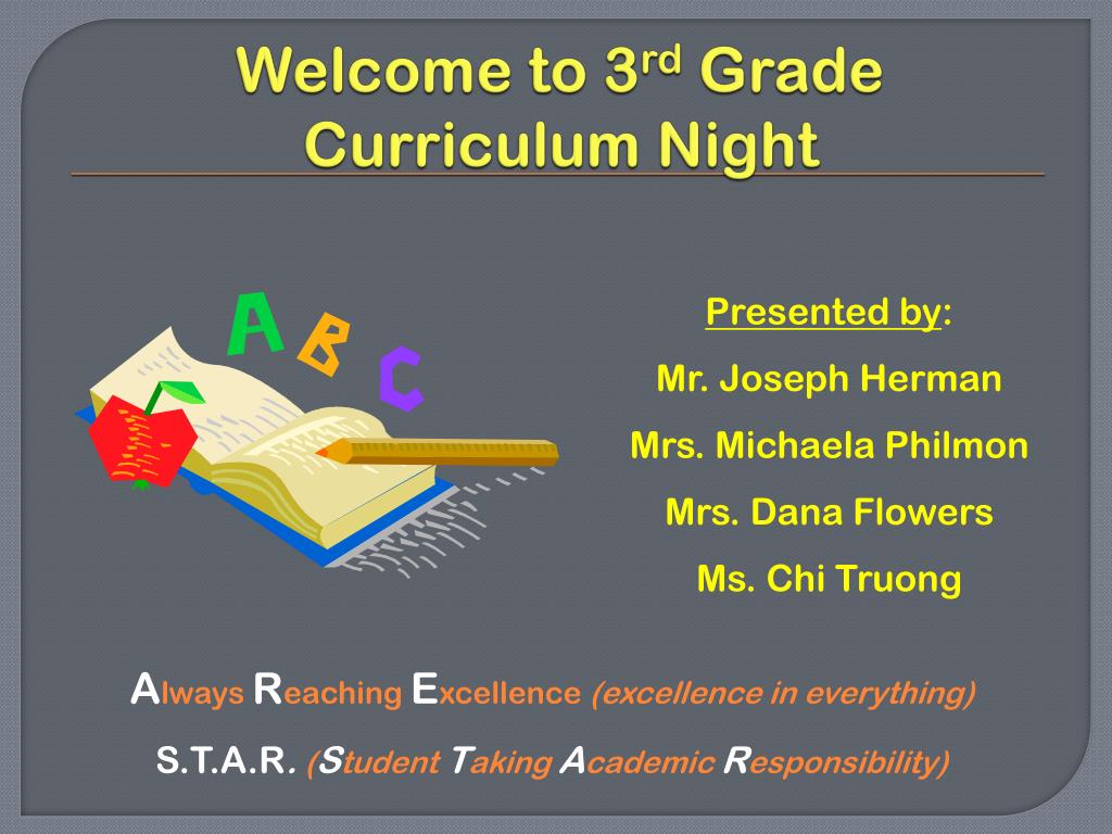PPT - Welcome to 3 rd Grade Curriculum Night PowerPoint Presentation ...