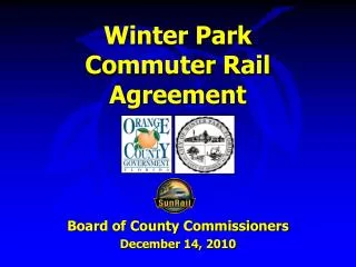 Winter Park Commuter Rail Agreement