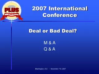 Deal or Bad Deal?
