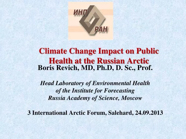 climate change impact on public health at the russian arctic