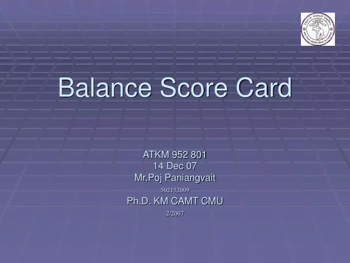 balance score card