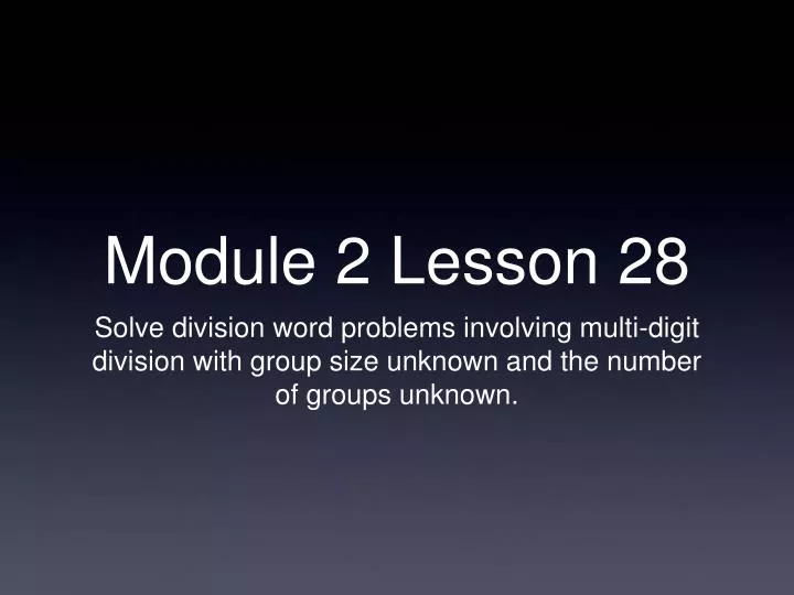 module 2 lesson 28