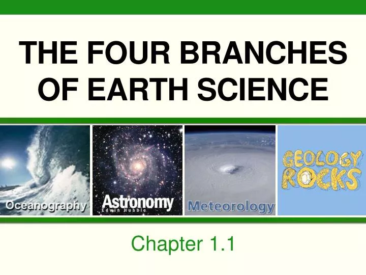 the four branches of earth science