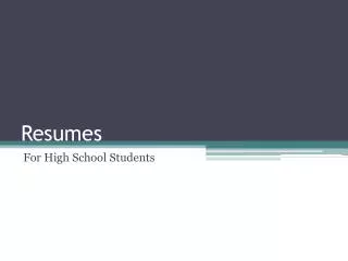 resumes
