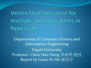 Vertex fault tolerance for multiple spanning paths in hypercube