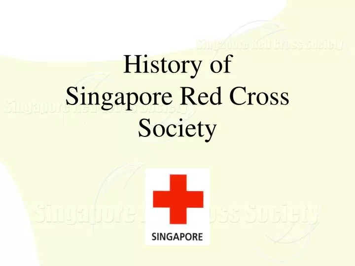 history of singapore red cross society