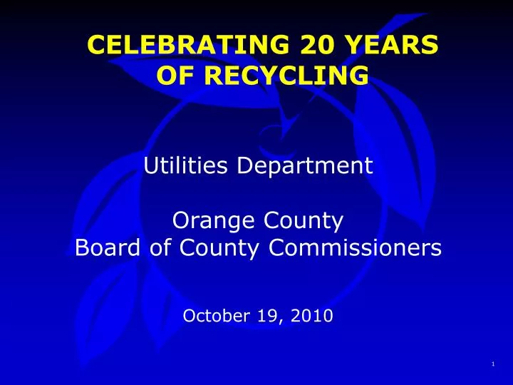 celebrating 20 years of recycling