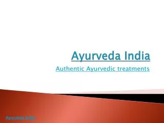 Ayurveda India- Poomylly Mana for Ayurveda