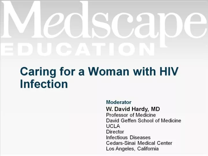 caring for a woman with hiv infection