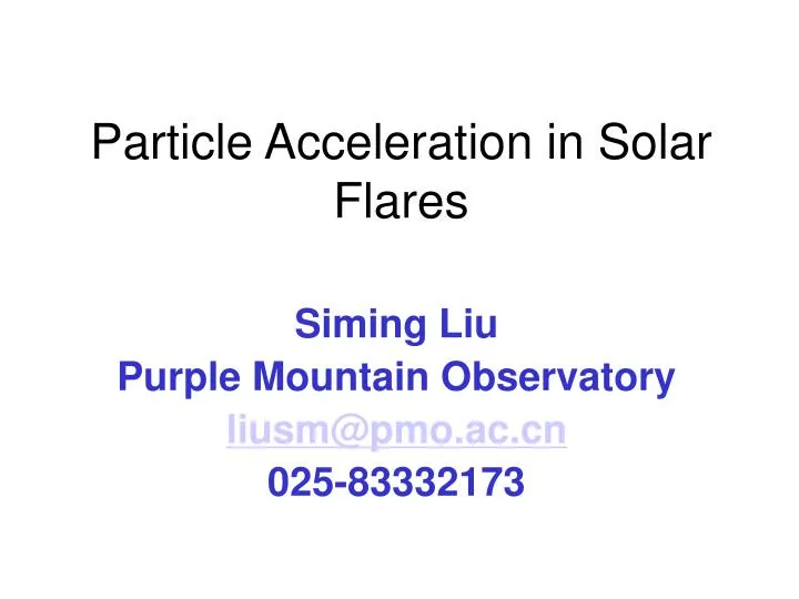 particle acceleration in solar flares