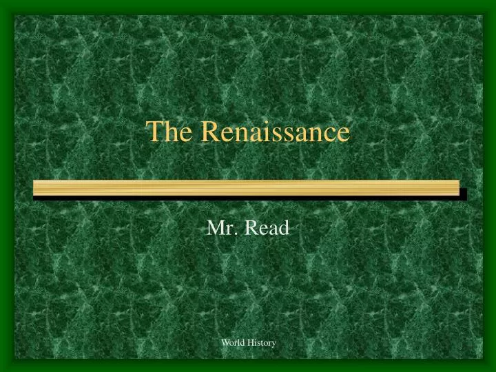 the renaissance