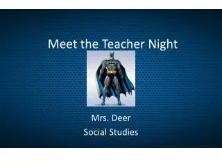 Meet the Teacher Night