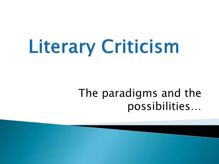 literary criticism