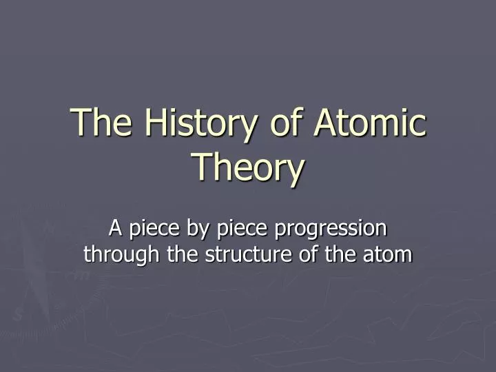 the history of atomic theory