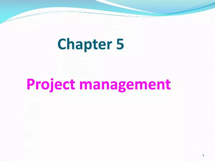 chapter 5 project management