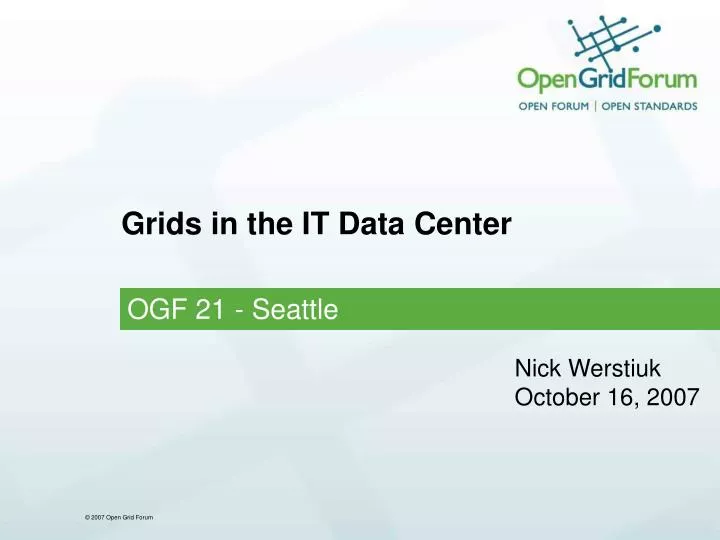 grids in the it data center