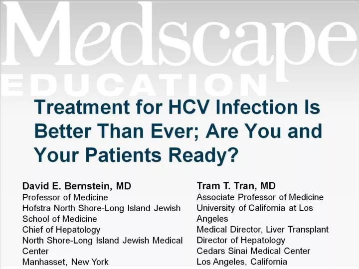 treatment for hcv infection is better than ever are you and your patients ready