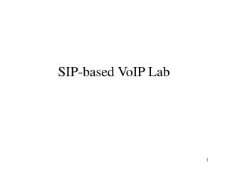 SIP-based VoIP Lab