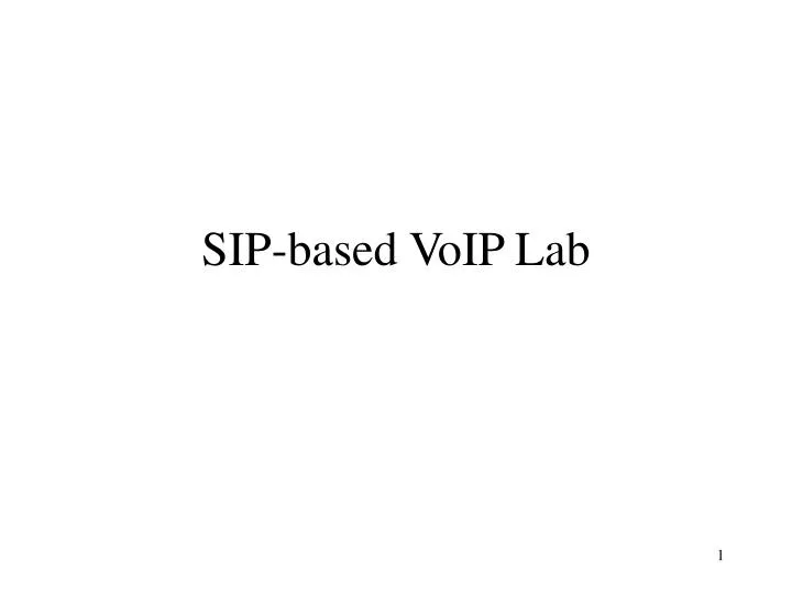 sip based voip lab