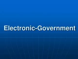 Electronic-Government