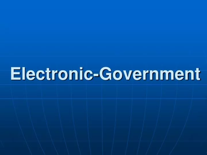 electronic government