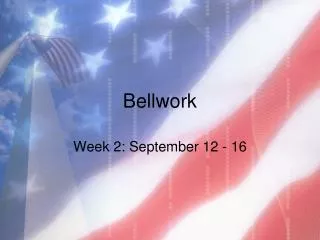 bellwork
