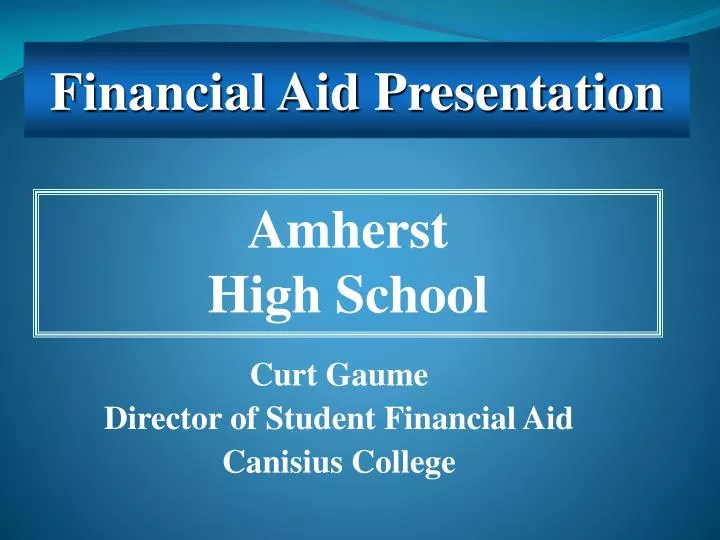 curt gaume director of student financial aid canisius college