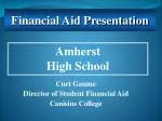 Curt Gaume Director of Student Financial Aid Canisius College