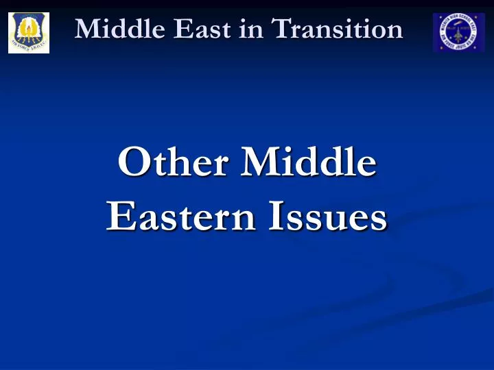 middle east in transition