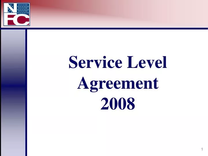 service level agreement 2008