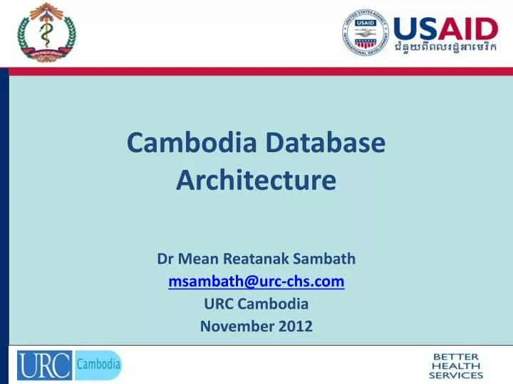 cambodia database architecture