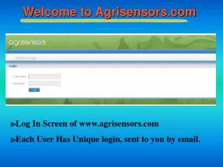 Welcome to Agrisensors