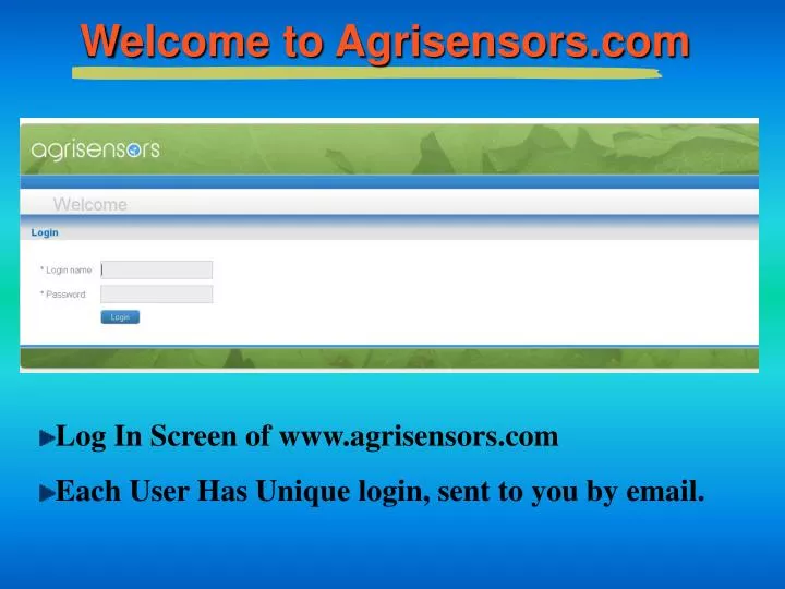 welcome to agrisensors com