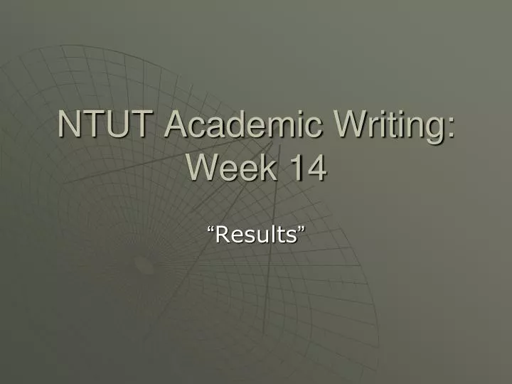 ntut academic writing week 14