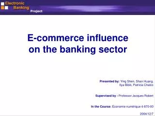 E-commerce influence on the banking sector