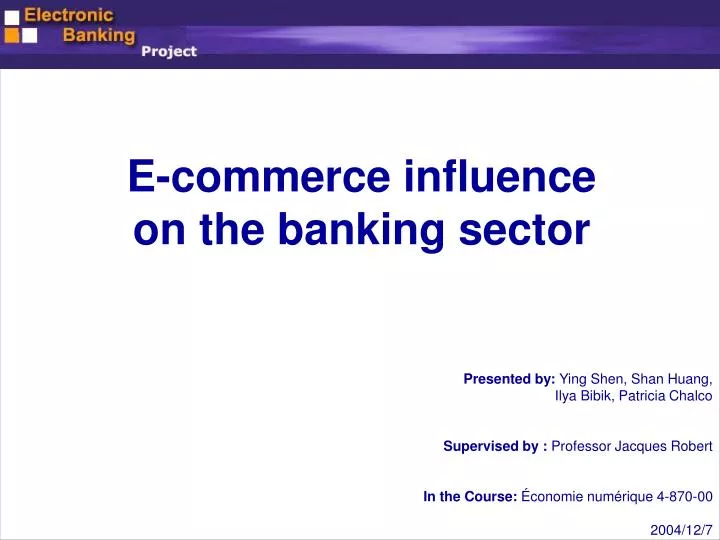 e commerce influence on the banking sector