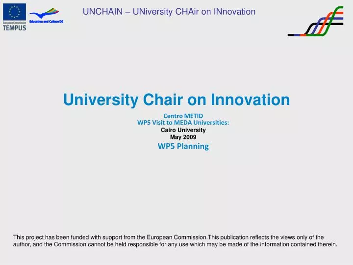 university chair on innovation