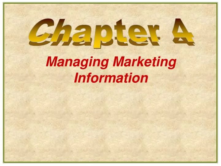 managing marketing information