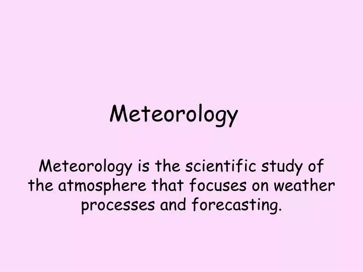 meteorology