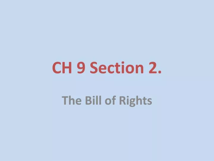 ch 9 section 2