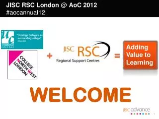 JISC RSC London @ AoC 2012 #aocannual12