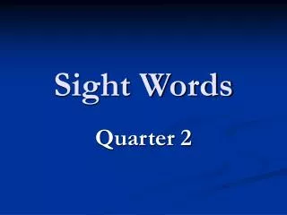 sight words